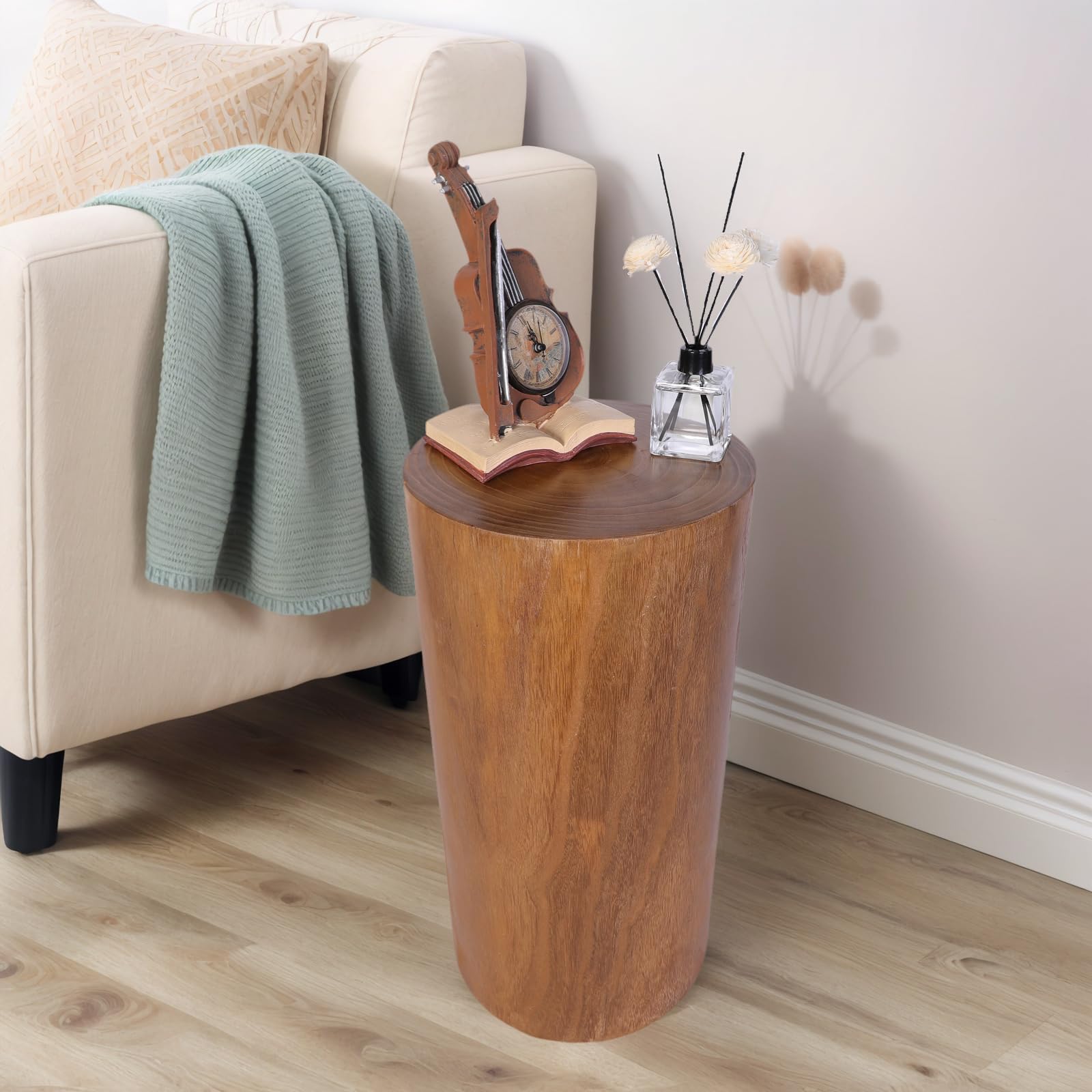 Amazon.com: Athaliah Wooden Tree Stump End Table, 23.25
